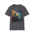 Blue Marble Planet Earth Painting T-Shirt, Cotton Crew Neck Regular Fit.
