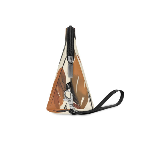 Boho feather print makeup bag, travel pouch with zipper.