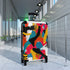 Abstract Bold Bright Suitcase Set, Small, Black - Unique Modern Chic Luggage