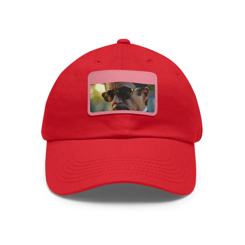 Iron Man Shades Snapback Cap in White with Light Brown Patch