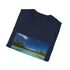 Charcoal cotton T-shirt with Aitutaki Paradise graphic in regular fit