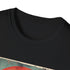 Palm Paradise Retro Sunset Escape T-Shirt Charcoal Cotton Crew Neck