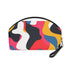 Modern abstract chic makeup bag with zipper, perfect for travel accessories.