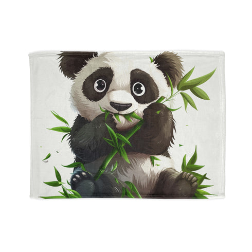 Cozy panda adoption blanket with bamboo bliss design.