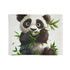 Cozy panda adoption blanket with bamboo bliss design.