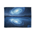 Spiral Galaxy Mirrored in a Frozen Lake Plush Fleece Throw Blanket