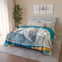 Paper Planet with Pencil Mountains Plush Fleece Throw Blanket