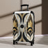 Abstract Art Deco Black Suitcase with Unique Eye-Catching Designs