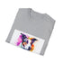 Charcoal crew neck T-shirt with vibrant Jack Russell Terrier graphic