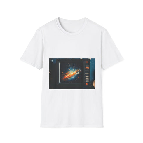 Retro Synthwave Cosmos VHS Graphic Unisex Softstyle T-Shirt – Prints With Passion (View 1)