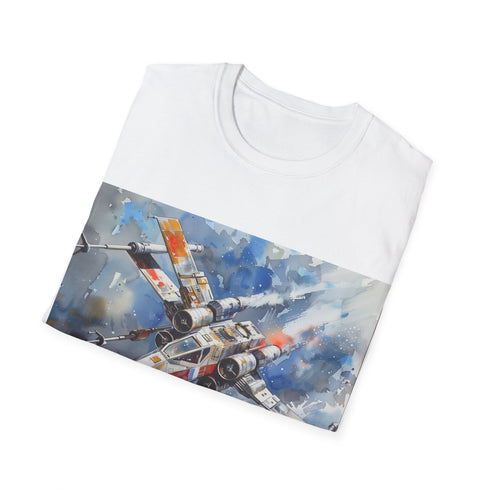 Galactic XWing Adventure Tee in Charcoal, Crew Neck, Cotton T-Shirt