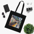 Stylish Black NYC Subway Watercolor Cotton Tote Bag for Accessories.