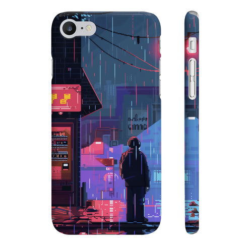 Retro 8-bit gaming phone case, iPhone 7/8 Plus, glossy design.