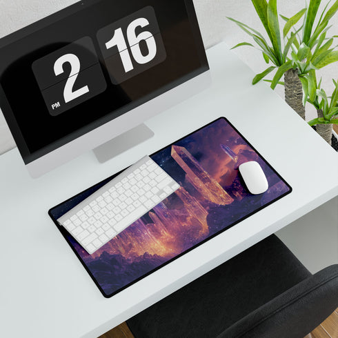 Stardust Crystal Canyon Cosmic Nebula XXL Extended Desk Mat - View 7 | Prints With Passion