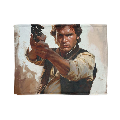 Han Solo Blaster design cozy sublimation blanket for Mother's Day.