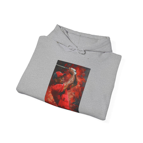 Tiger Woods Legendary Golfer Hoodie in Navy, Unisex Regular Fit.