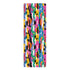 Colorful abstract pattern rubber yoga mat, 26" x 70" for elevated practice.