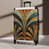 Abstract art deco patterns black small suitcase with standout sophistication.