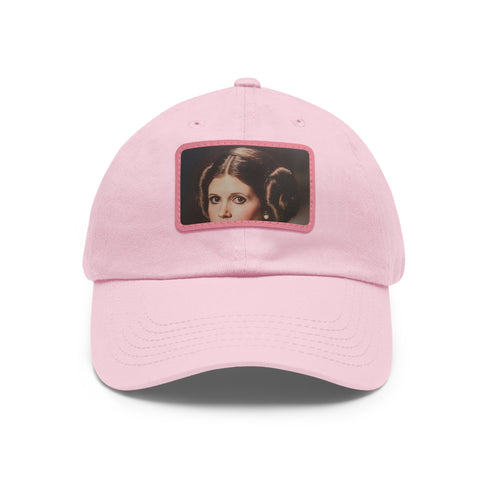 Galactic Princess Leia baseball cap with iconic hairstyle and Star Wars logo.