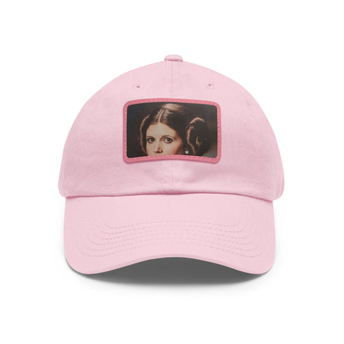 Galactic Princess Leia Embroidered Unisex White Baseball Cap.