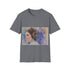Princess Leia watercolor tee in charcoal, crew neck, Galactic Glamour.
