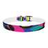 Neon graffiti dog collar in medium size, black onyx urban chic.