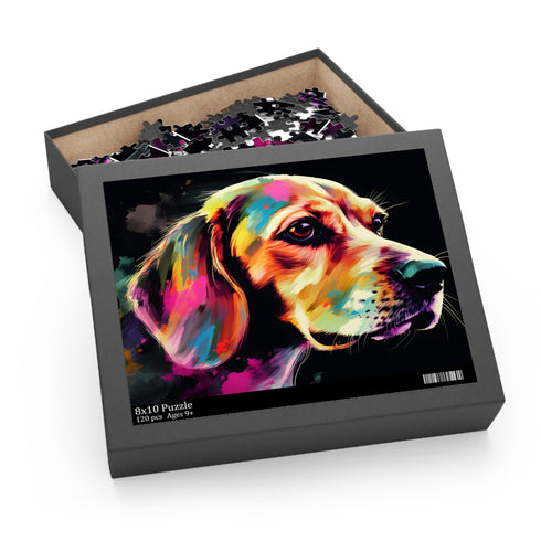 Charming Beagle Bliss jigsaw puzzle for dog lovers of all ages.