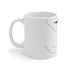 Chic minimalist ceramic 11 oz face coffee mug.