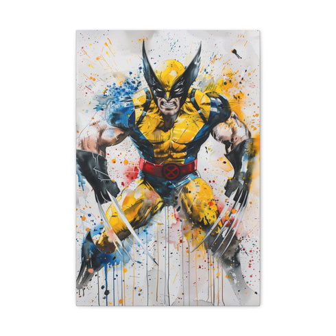 Wolverine Canvas Print: Raw Power & Fierce Determination 18" x 12"