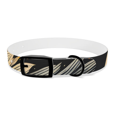 Personalized Black Onyx Dog Collar - Hypoallergenic, Odor-Resistant Thermo-Elastomer Material