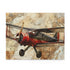 Vintage Airplane Travel Stamp Puzzle - Intricate jigsaw with worldwide stamps, ideal for aviation and travel fans