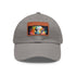 Neon watercolor Jeff Bezos cap with light brown patch, rectangle shape.
