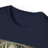 Charcoal crew neck t-shirt featuring enchanting woodland animal graphics