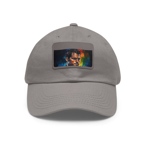 Neon Dreams Henry Cavill watercolor snapback cap white Rectangle unisex vegan.