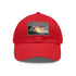 Hawaiian Sunset Paradise Cap - White with Light Brown patch, breathable cotton.