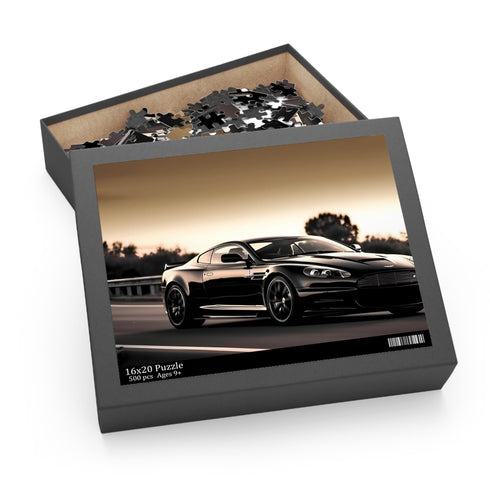 Aston Martin DBS Thrill Ride 120-piece jigsaw puzzle for car enthusiasts.