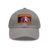 Basset hound embroidered white cap with light brown patch.