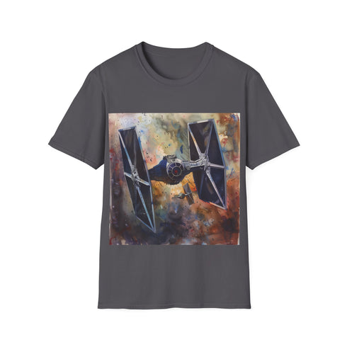 Charcoal Tie Fighter Star Wars Tee Shirt mens womens summer casual.