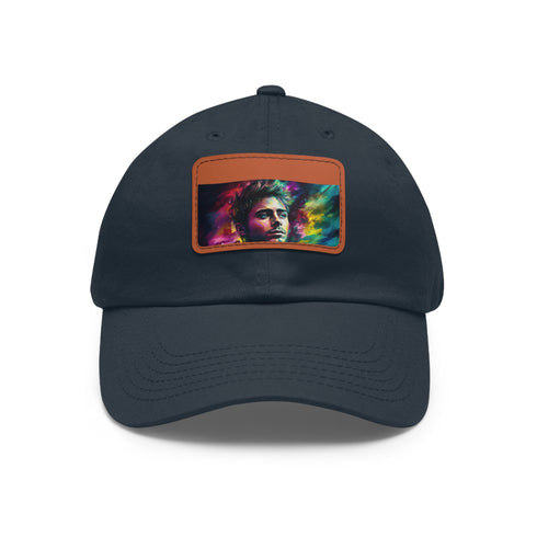 Neon Dreams Zac Efron Watercolor Baseball Cap White Rectangle Unisex