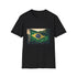 🇧🇷 Heartbeat of Brazil: A Watercolor Tapestry of Rhythm and Passion | T-Shirt | Cotton, Crew neck, DTG, Men's Clothing, Neck Labels, Regular fit, T-shirts, Women's Clothing | Prints with Passion