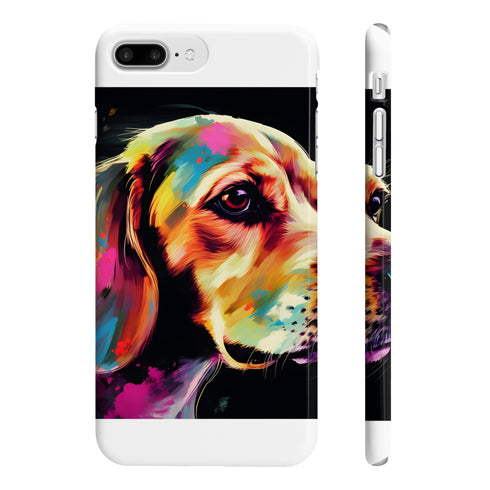 Beagle Mania Phone Case: Happy Hound Design, Glossy Finish