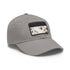 Botanical x-ray blossom baseball cap in white with light brown patch.
