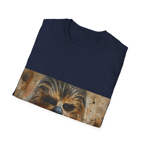 Charcoal Chewbacca watercolor t-shirt with crew neck and regular fit