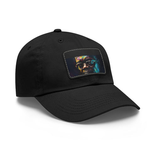 Neon Fusion Samuel LJackson Watercolor Baseball Cap, White Rectangle Vegan Hat