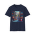 Vintage video game vibes tee in charcoal color and regular fit.