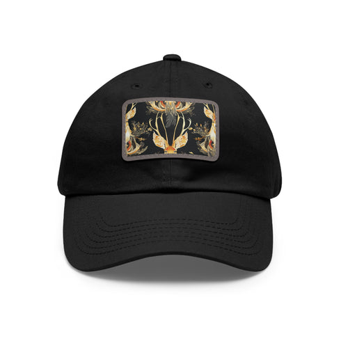 Lucky Jackalope seamless baseball cap with light brown rectangular patch.