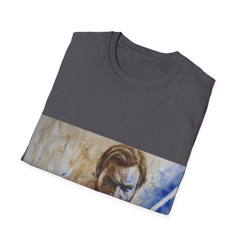 Obi Wan lightsaber t-shirt in charcoal cotton with crew neck.
