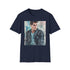 Charcoal crew neck t-shirt with watercolor Danny Zuko design
