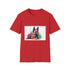 Watercolor German Shepherd tee in Charcoal, Regular fit, DTG-printed.