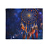 Dreamcatcher Suspended in Stars — Plush Fleece Throw Blanket — Draped Over Sofa & Bed Lifestyle View